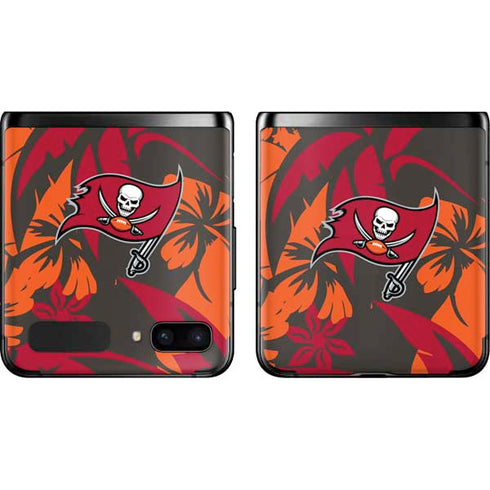 NFL Tampa Bay Buccaneers Tropical Print Galaxy Z Flip Skin