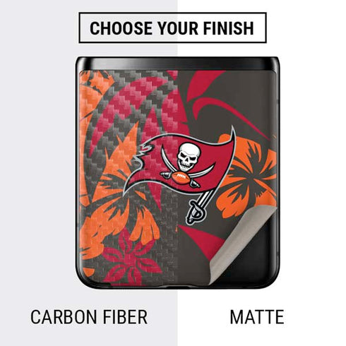 NFL Tampa Bay Buccaneers Tropical Print Galaxy Z Flip Skin
