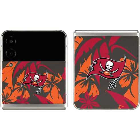 NFL Tampa Bay Buccaneers Tropical Print Galaxy Z Flip3 5G Skin