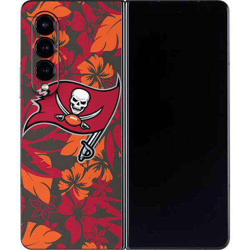 NFL Tampa Bay Buccaneers Tropical Print Galaxy Z Fold4 5G Skin