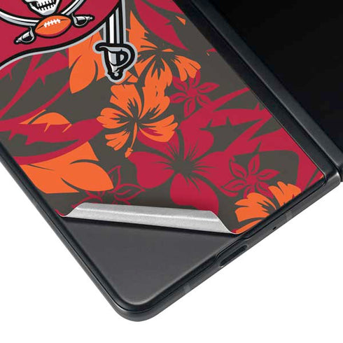NFL Tampa Bay Buccaneers Tropical Print Galaxy Z Fold4 5G Skin