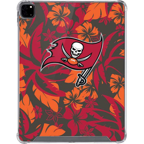 NFL Tampa Bay Buccaneers Tropical Print iPad Pro 12.9in (2020) Clear Case