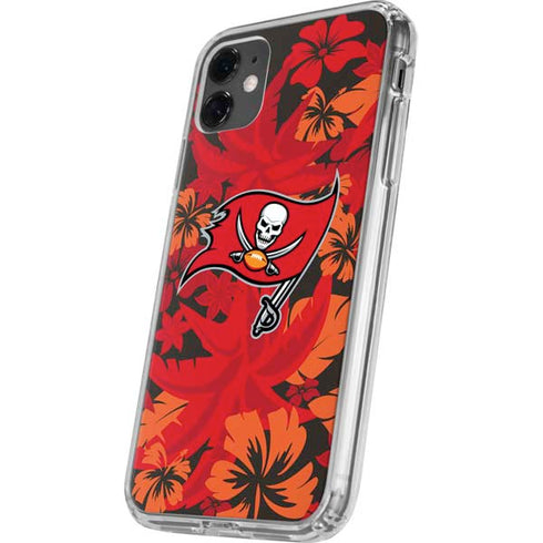 NFL Tampa Bay Buccaneers Tropical Print iPhone 11 Clear Case