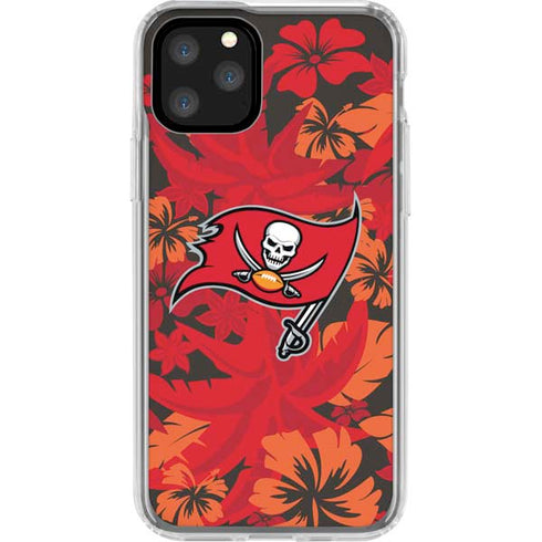 NFL Tampa Bay Buccaneers Tropical Print iPhone 11 Pro Clear Case