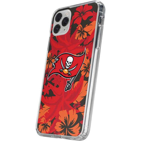 NFL Tampa Bay Buccaneers Tropical Print iPhone 11 Pro Clear Case