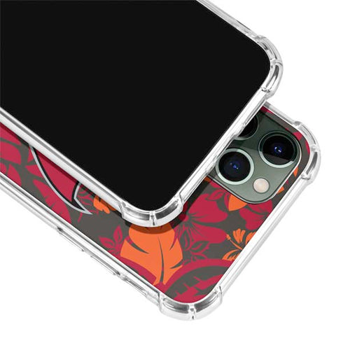 NFL Tampa Bay Buccaneers Tropical Print iPhone 11 Pro Max Clear Case