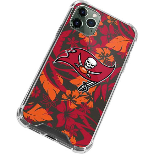 NFL Tampa Bay Buccaneers Tropical Print iPhone 11 Pro Max Clear Case