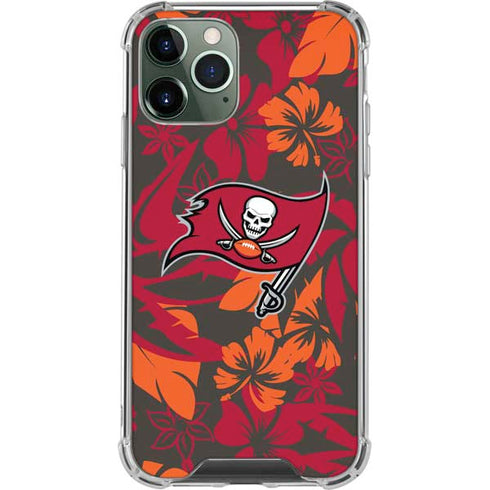 NFL Tampa Bay Buccaneers Tropical Print iPhone 11 Pro Max Clear Case