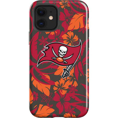 NFL Tampa Bay Buccaneers Tropical Print iPhone 12 Impact Case