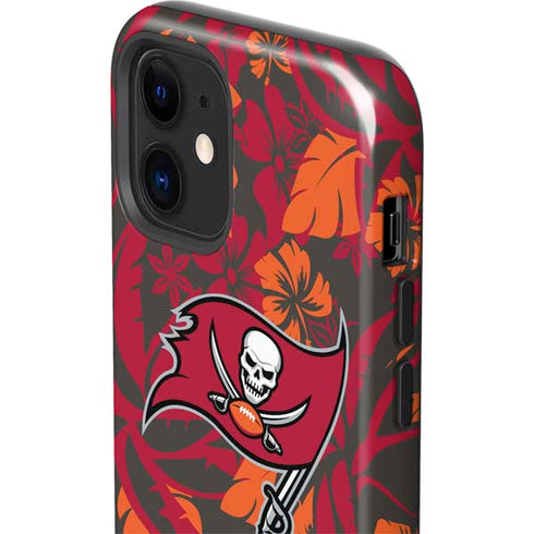 NFL Tampa Bay Buccaneers Tropical Print iPhone 12 Impact Case