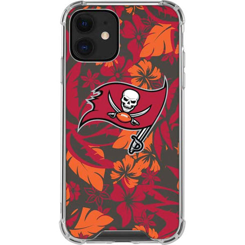 NFL Tampa Bay Buccaneers Tropical Print iPhone 12 Mini Clear Case