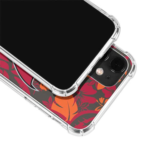 NFL Tampa Bay Buccaneers Tropical Print iPhone 12 Mini Clear Case
