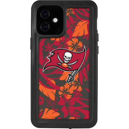 NFL Tampa Bay Buccaneers Tropical Print iPhone 12 Mini Waterproof Case