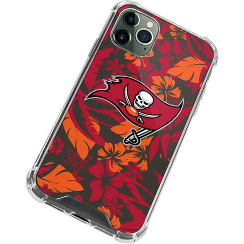 NFL Tampa Bay Buccaneers Tropical Print iPhone 12 Pro Clear Case