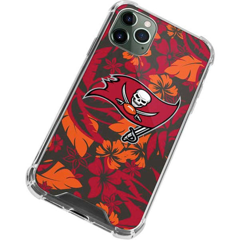 NFL Tampa Bay Buccaneers Tropical Print iPhone 12 Pro Max Clear Case