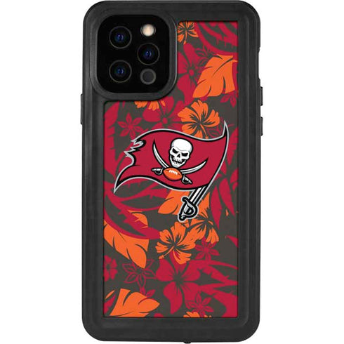 NFL Tampa Bay Buccaneers Tropical Print iPhone 12 Pro Waterproof Case