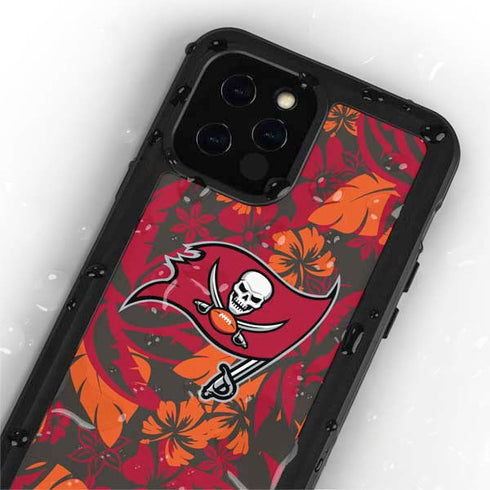 NFL Tampa Bay Buccaneers Tropical Print iPhone 12 Pro Waterproof Case