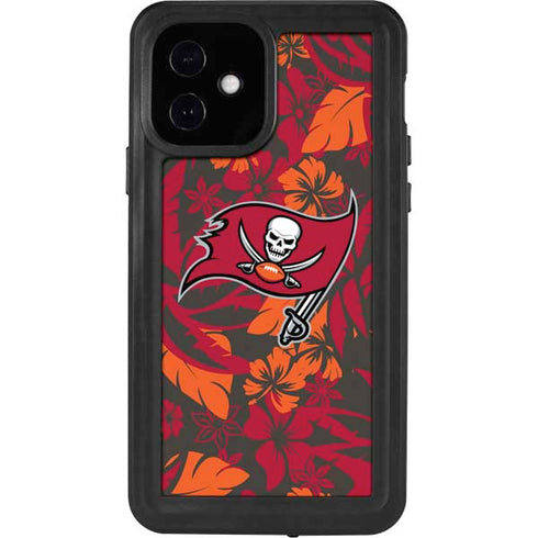 NFL Tampa Bay Buccaneers Tropical Print iPhone 12 Waterproof Case