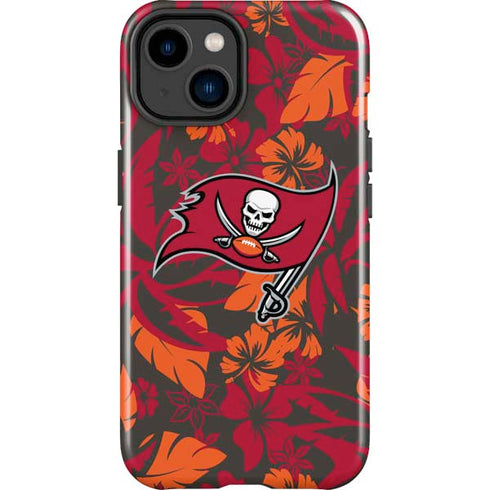 NFL Tampa Bay Buccaneers Tropical Print iPhone 15 Plus Impact Case
