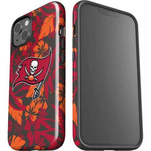NFL Tampa Bay Buccaneers Tropical Print iPhone 15 Plus Impact Case