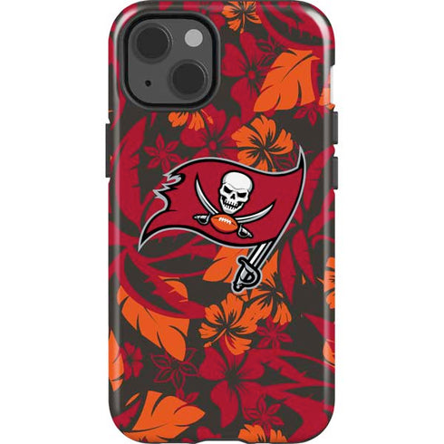 NFL Tampa Bay Buccaneers Tropical Print iPhone 15 Impact Case