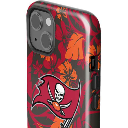 NFL Tampa Bay Buccaneers Tropical Print iPhone 14 Impact Case