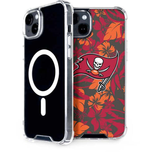 NFL Tampa Bay Buccaneers Tropical Print iPhone 15 Plus MagSafe Case