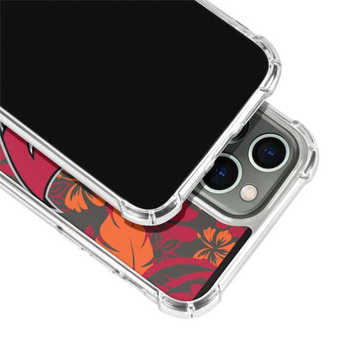 NFL Tampa Bay Buccaneers Tropical Print iPhone 15 Pro Clear Case