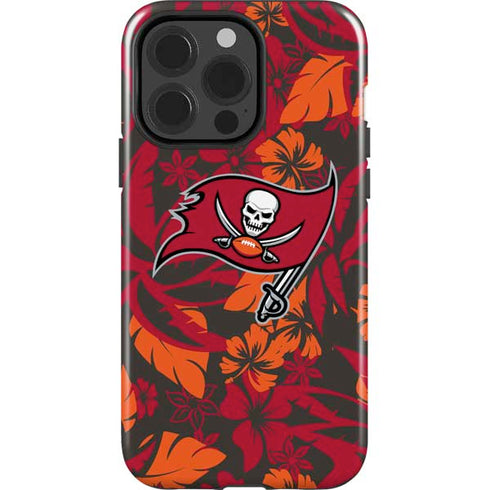 NFL Tampa Bay Buccaneers Tropical Print iPhone 15 Pro Impact Case