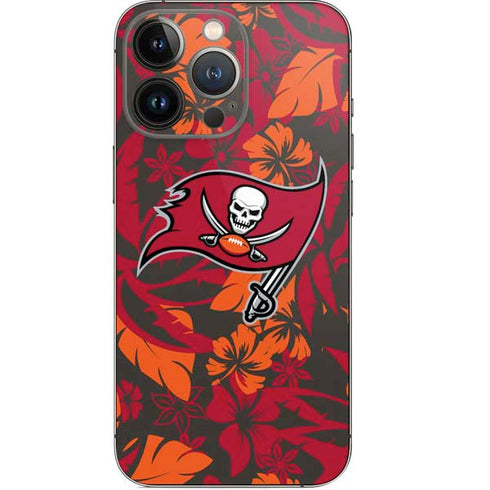 NFL Tampa Bay Buccaneers Tropical Print iPhone 14 Pro Skin