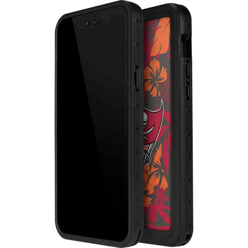 NFL Tampa Bay Buccaneers Tropical Print iPhone 15 Plus Waterproof Case