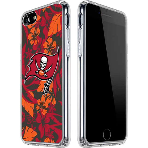 NFL Tampa Bay Buccaneers Tropical Print iPhone SE (2nd & 3rd Gen) Clear Case