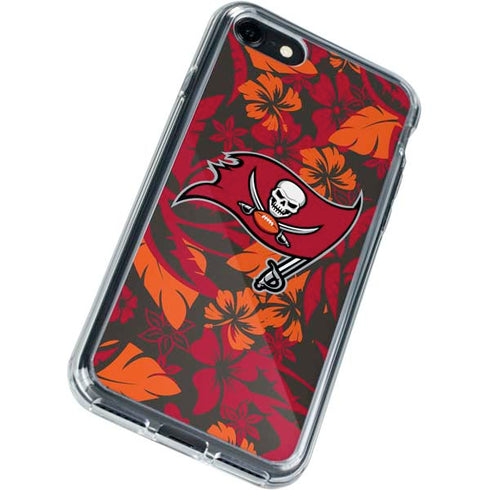 NFL Tampa Bay Buccaneers Tropical Print iPhone SE (2nd & 3rd Gen) Clear Case