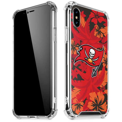 NFL Tampa Bay Buccaneers Tropical Print iPhone X/XS Clear Case