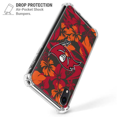 NFL Tampa Bay Buccaneers Tropical Print iPhone XR Clear Case