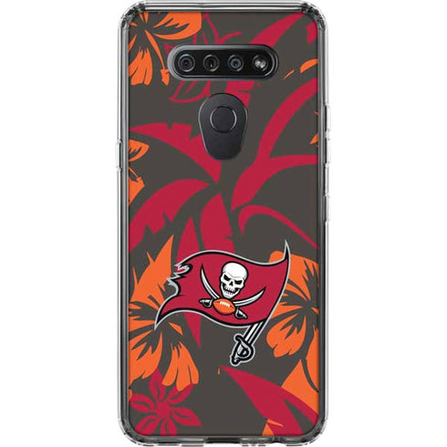 NFL Tampa Bay Buccaneers Tropical Print LG K51/Q51 Clear Case