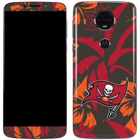 NFL Tampa Bay Buccaneers Tropical Print Moto E5 Plus Skin