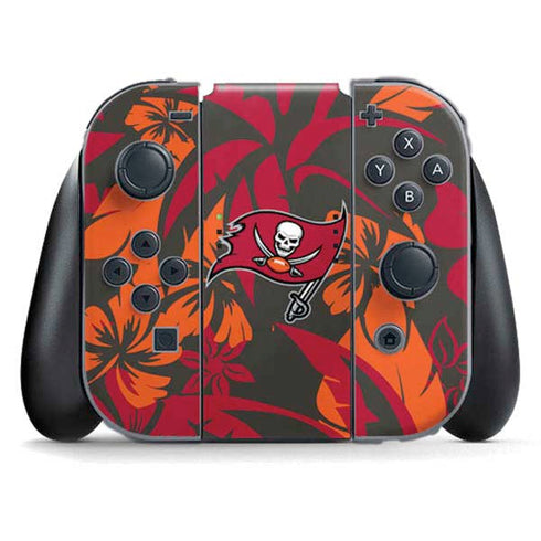 NFL Tampa Bay Buccaneers Tropical Print Nintendo Switch (2017-2021) Joy-Con Controller Skin