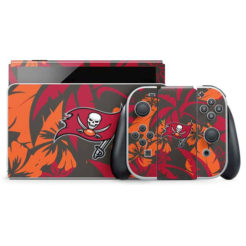NFL Tampa Bay Buccaneers Tropical Print Nintendo Switch OLED (2021) Skin