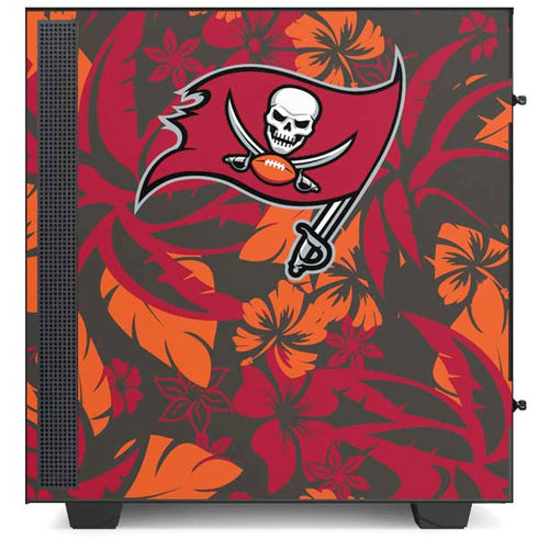 NFL Tampa Bay Buccaneers Tropical Print NZXT H510 Compact ATX Mid-Tower Case Skin