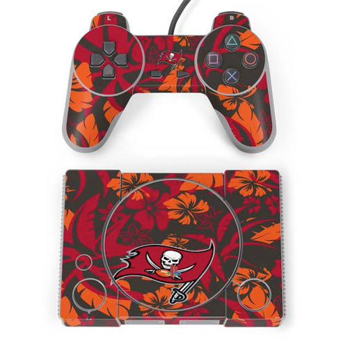 NFL Tampa Bay Buccaneers Tropical Print PlayStation Classic Bundle Skin