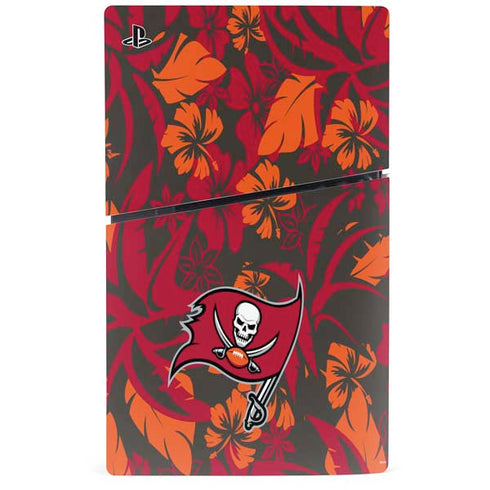 NFL Tampa Bay Buccaneers Tropical Print PS5 Slim Disk Console Skin