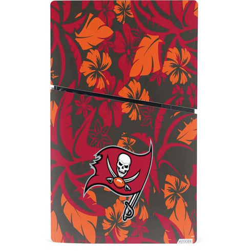 NFL Tampa Bay Buccaneers Tropical Print PS5 Slim Digital Edition Console Skin