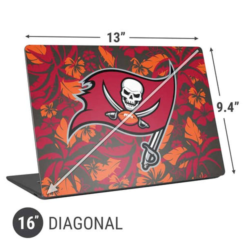 NFL Tampa Bay Buccaneers Tropical Print Universal Laptop 16in (13 x 9.4in) Skin
