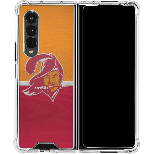 NFL Tampa Bay Buccaneers Vintage Galaxy Z Fold4 5G Clear Case