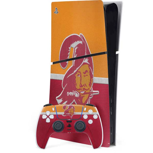 NFL Tampa Bay Buccaneers Vintage PS5 Slim Digital Edition Bundle Skin