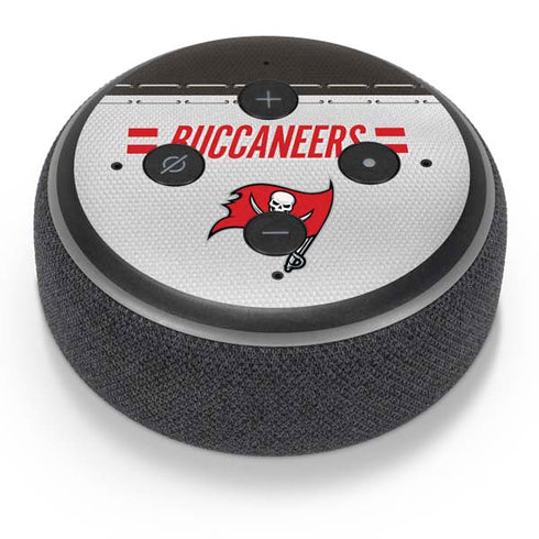 NFL Tampa Bay Buccaneers White Striped Amazon Echo Dot Skin