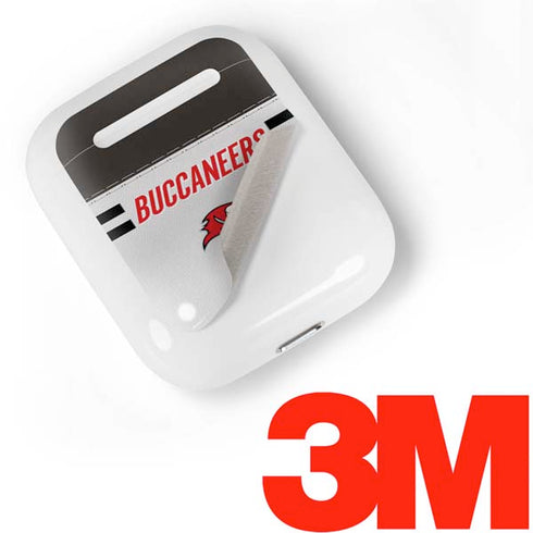 NFL Tampa Bay Buccaneers White Striped Apple AirPods Skin