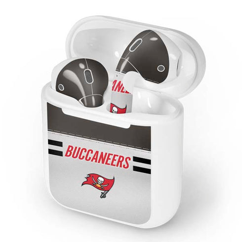 NFL Tampa Bay Buccaneers White Striped Apple AirPods Skin