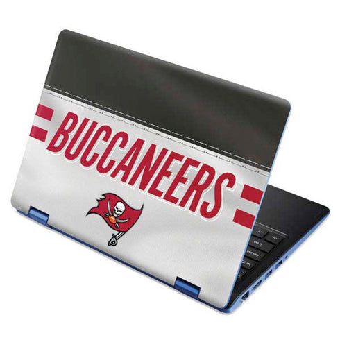 NFL Tampa Bay Buccaneers White Striped Aspire R11 11.6in Skin